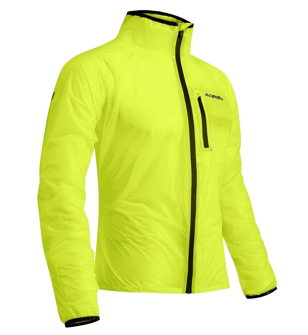 GIACCA ANTIPIOGGIA IMPERMEABILE CROSS ENDURO GIALLO FLUO ACERBIS RAIN DEK TG M
