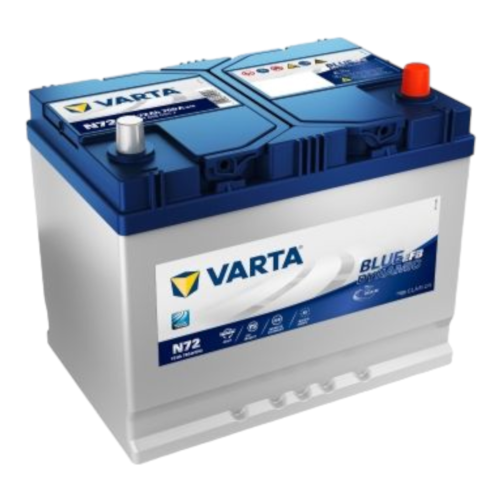 BATTERIA VARTA N72 72AH 760A EFB Start e Stop Blue Dynamic 572501076 261x175x220