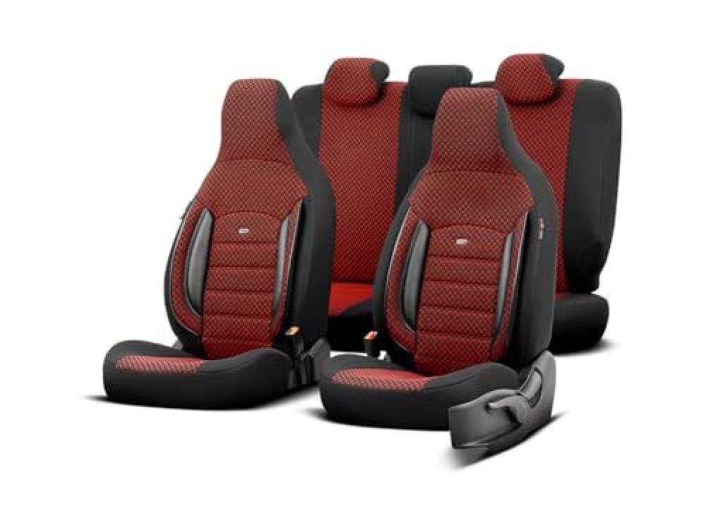 otoM Coprisedili 'CityBug' universali in Tessuto 'Sport Plus' Nero/Rosso - 9 Pez