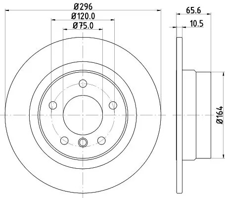 2x Disco freno pieno 8DD 355 128-371 HELLA PAGID per BMW 3 1 3 Coupé