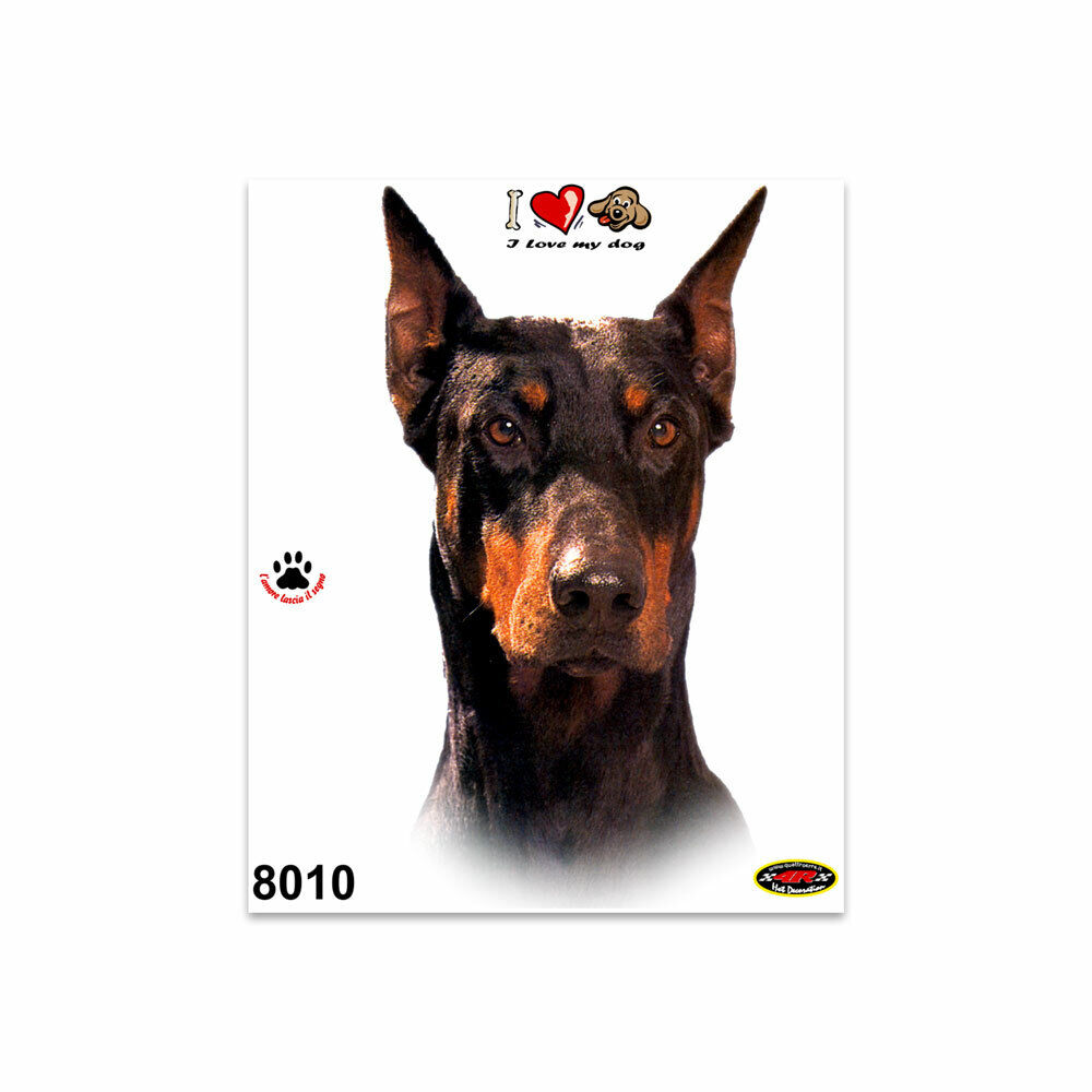 Adesivi Stickers Dobermann 14 x 16 cm