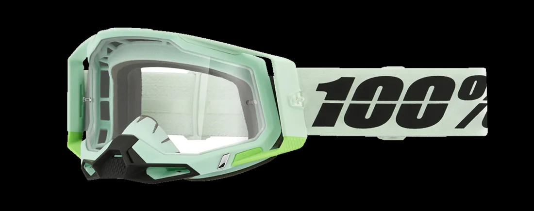 Maschera Moto Racecraft 2 Goggles 100% Verde