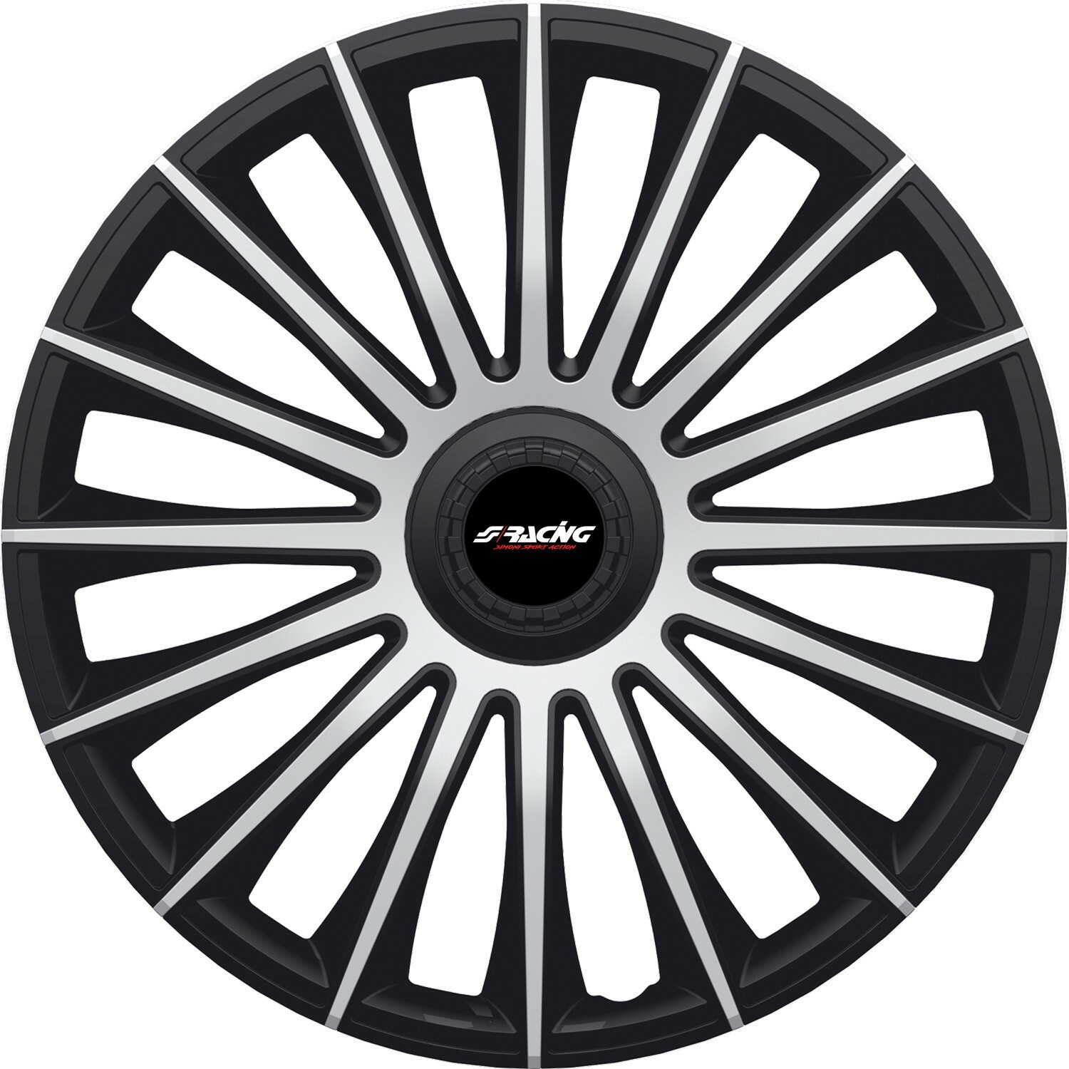 Set copricerchi universali Simoni Racing Austin Silver Black 14''