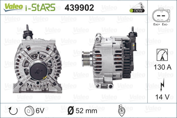 Alternatore motorino d'avviamento 439902 VALEO per MERCEDES-BENZ