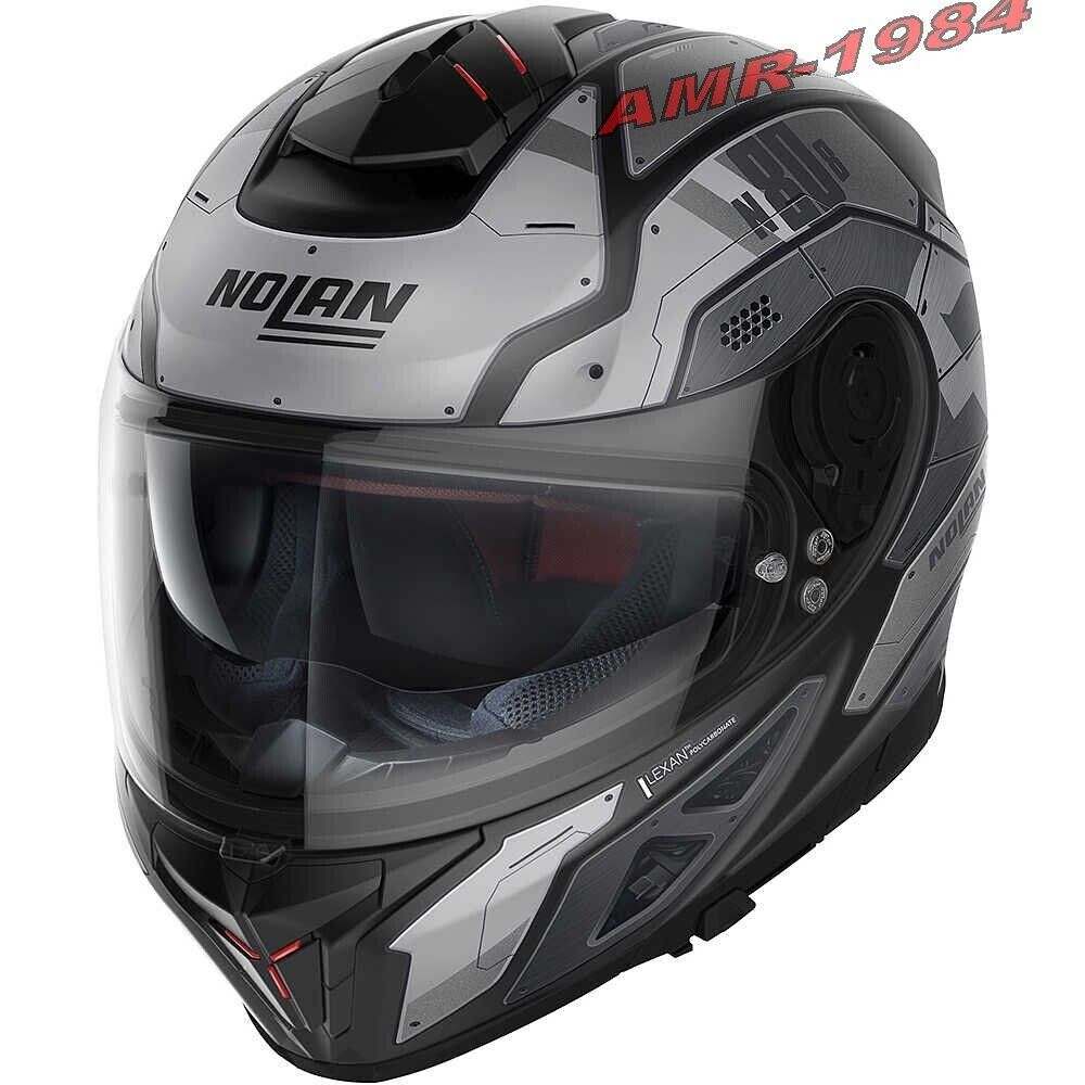 CASCO NOLAN N80-8 STARSCREAM  N-COM COLORE FLAT Nero Grigio 32 TAGLIA  "L"