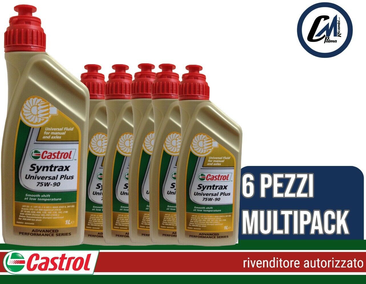 OLIO CAMBIO CASTROL SYNTRAX UNIVERSAL PLUS 75W-90 6 LT. 6 LITRI 15007E