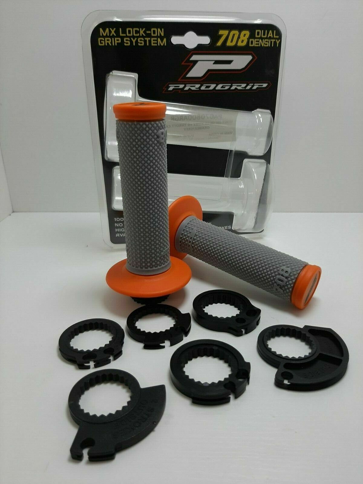 MANOPOLE PROGRIP LOCK ON GRIPS MOD 708 EXTRA FISSAGGIO RAPIDO ARANCIO