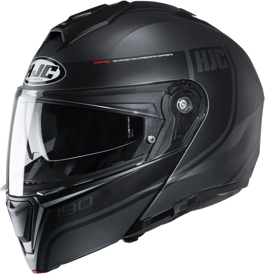 CASCO HELMET MODULARE HJC i90 DAVAN MC5SF PJ NERO GRIGIO BLACK GREY MATT TG S