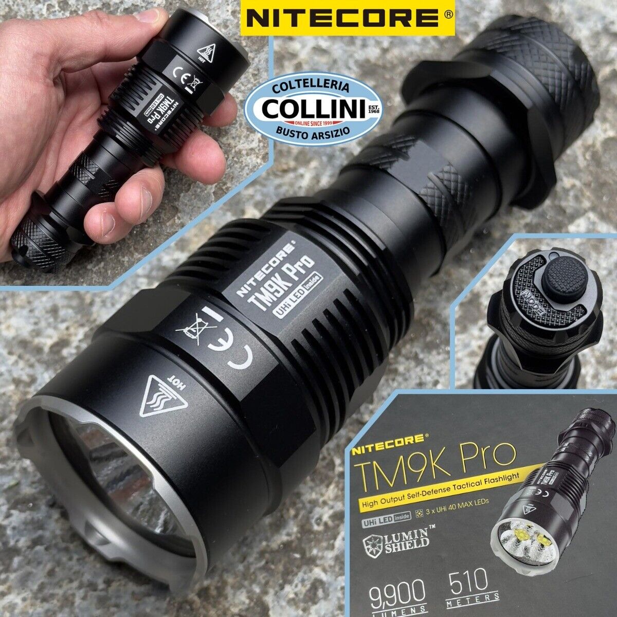 Nitecore - TM9K PRO - Tiny Monster Flashlight - 9900 Lumens e 510 metri - Tor...