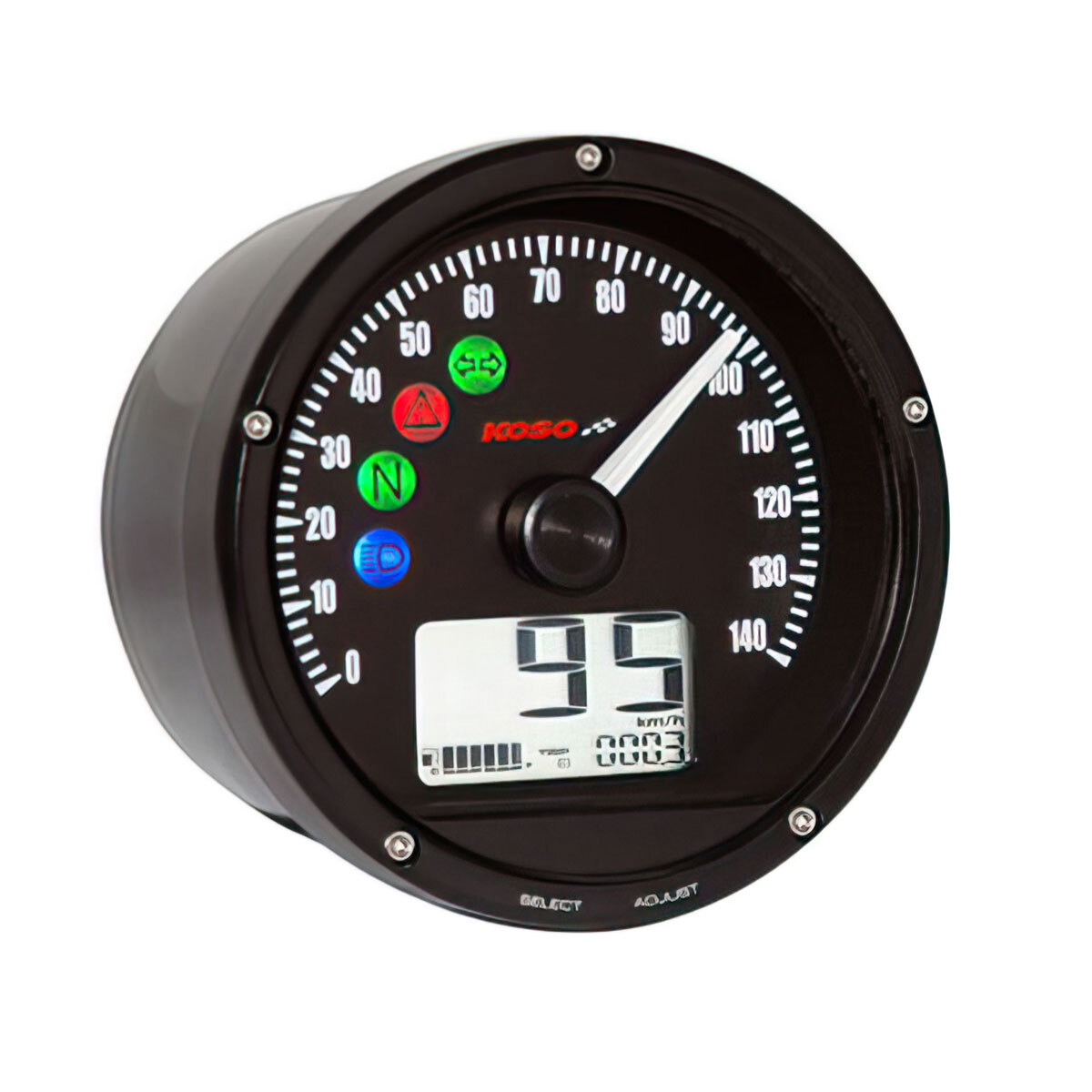 Contachilometri tachimetro Koso D85 nero analogico 140 kmh