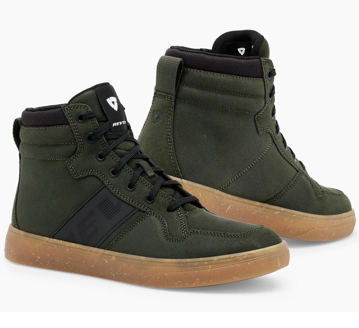 SCARPE PELLE STIVALI BOOTS SNEAKERS MOTO REV'IT KICK VERDE GREEN BROWN TG 44
