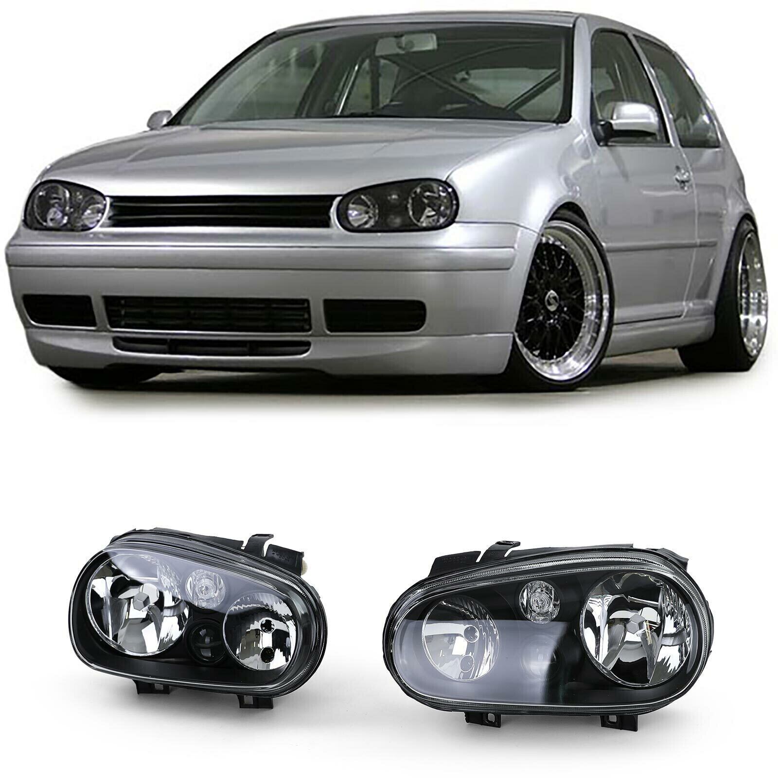 FARI ANTERIORI DARK FANALI PER VW GOLF 4 IV 97-03 HEADLIGHTS NEW H7 H1 H3