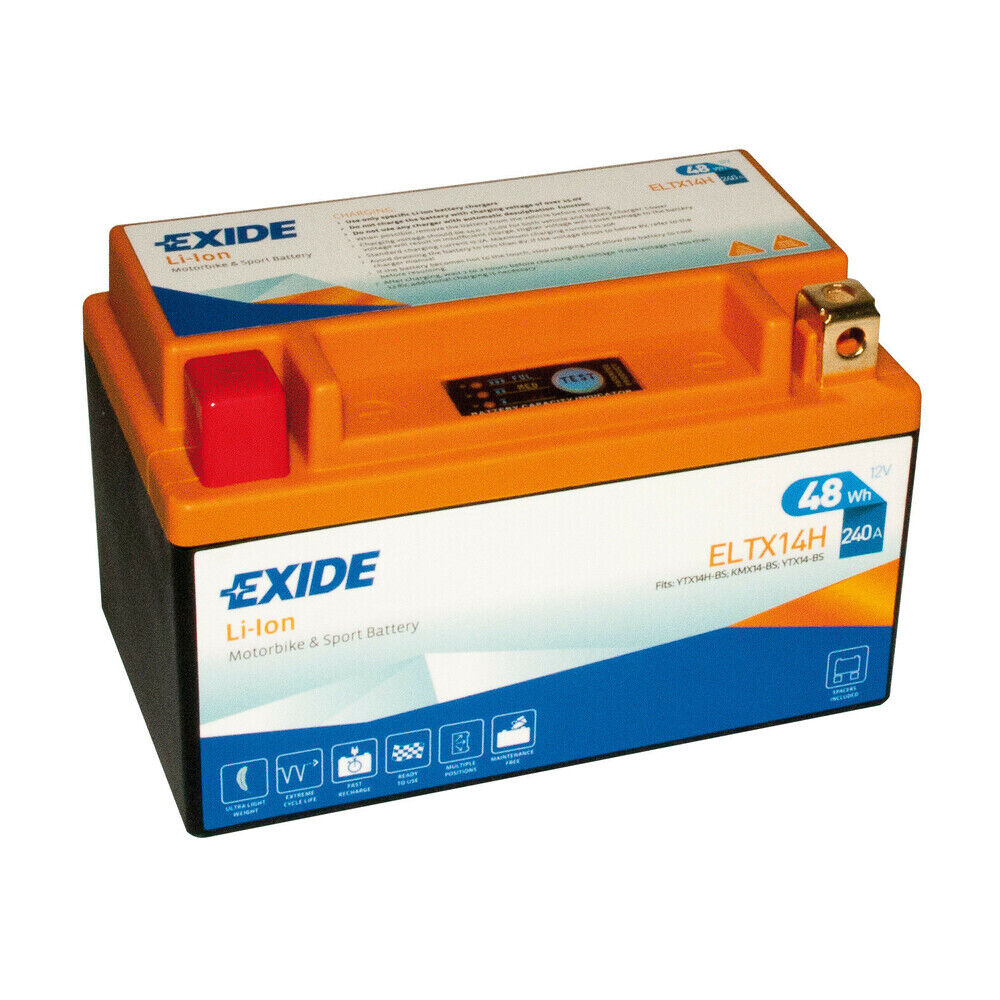 BATTERIA 48Ah 240A EXIDE MOTO LI-ION   EXELTX14H - LAMPA