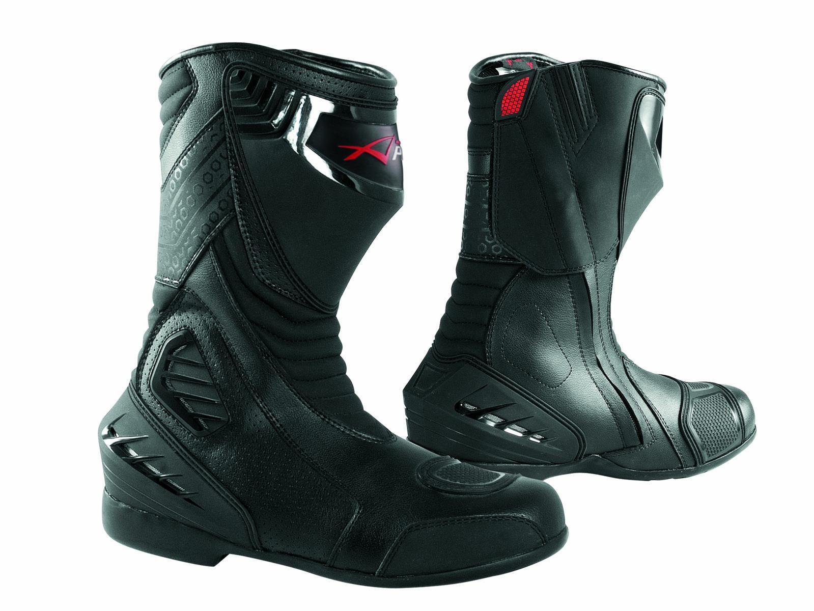 Paddock Motorcycle Motobike Sport Boots Track performance Sonicmoto Black 45
