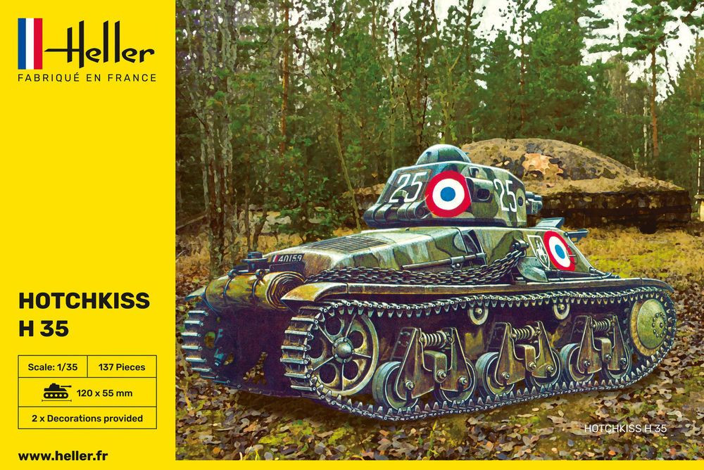 HELLER 81132 MODELLO MILITARE CHAR HOTCHKISS H35 1/35