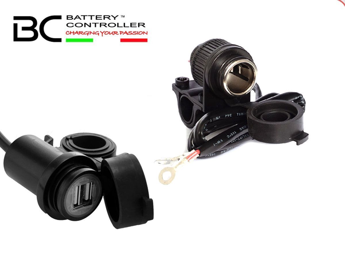 CARICA BATTERIE DA VIAGGIO + 2 USB / ACCENDISIGARI BC BATTERY CONTROLLER 12V