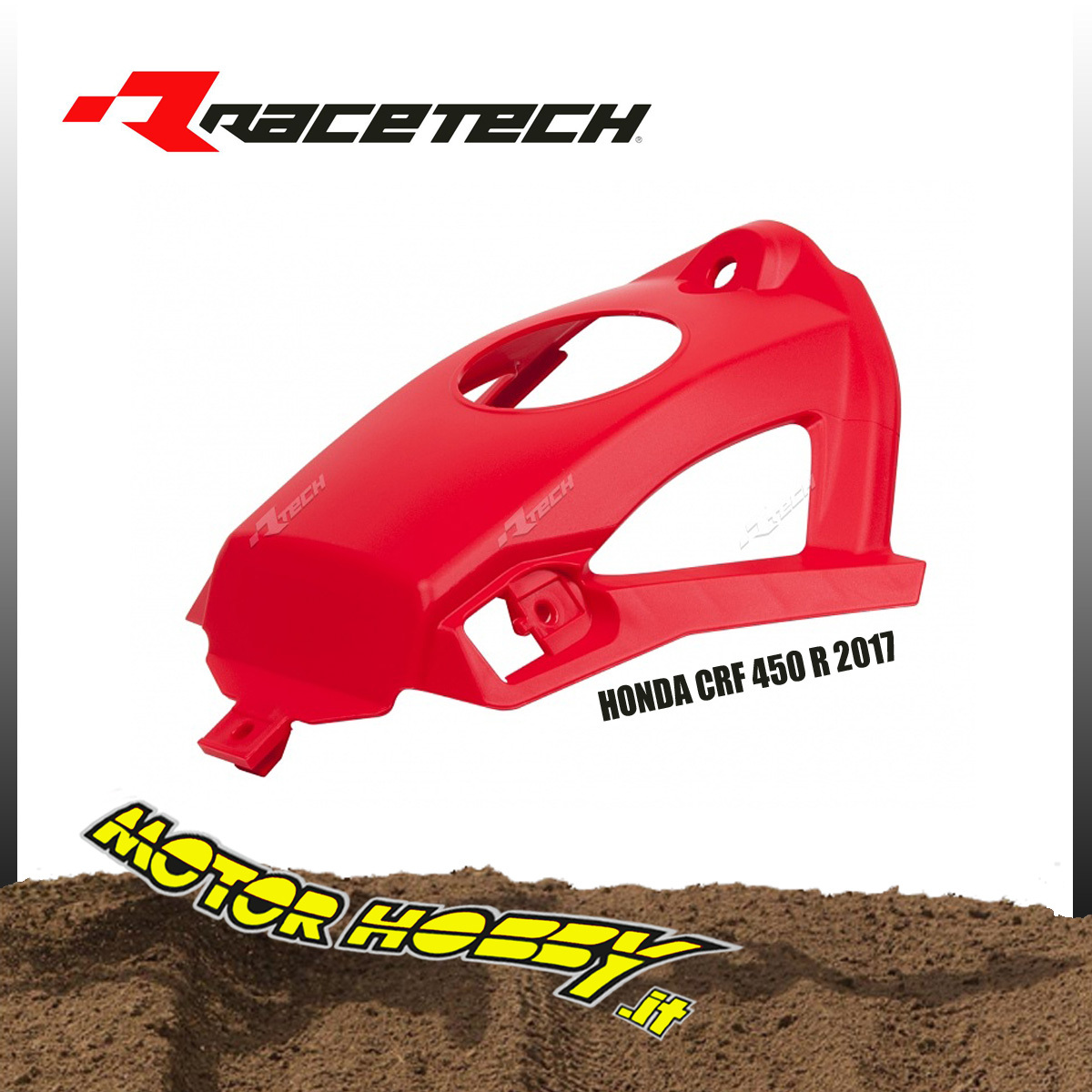 COPRISERBATOIO RTECH RACETECH HONDA CRF 450 2017 PROTEZIONE SERBATOIO ROSSO