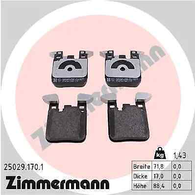Pastiglie freno 25029.170.1 ZIMMERMANN per BMW 1 3 3 Touring 2 Coupé 4 Cabriolet