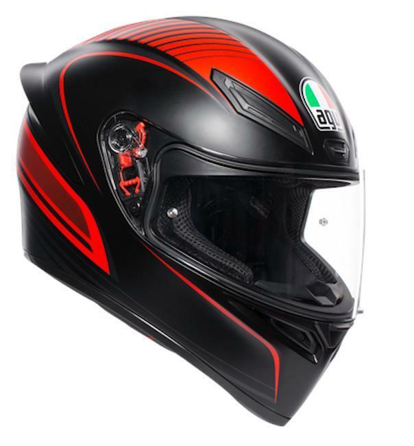 Casco integrale AGV K-1 MULTI Warmup Nero Rosso Taglia Size L