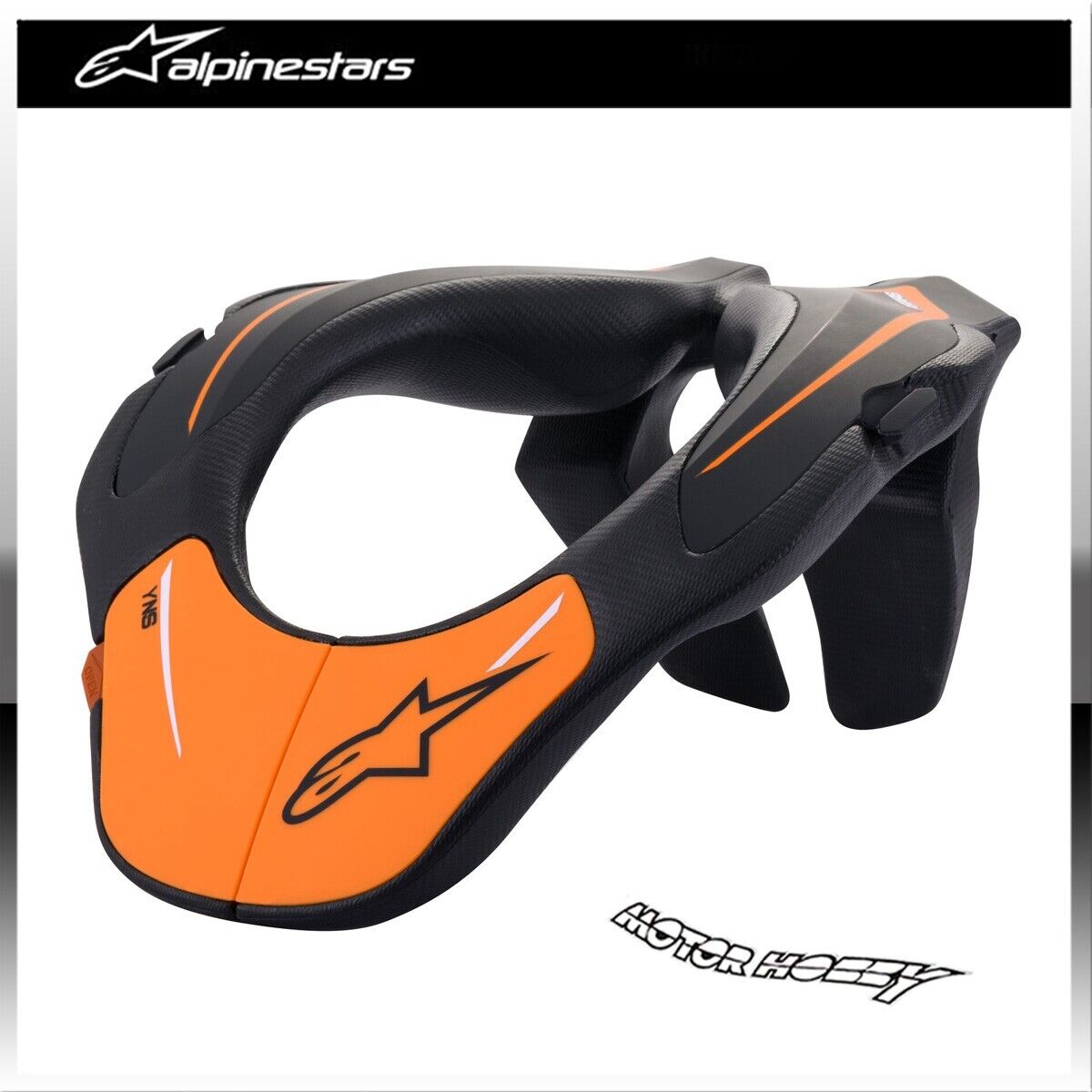 COLLARE BAMBINO ALPINESTARS NECK SUPPORT YOUTH NERO ARANCIO TAGLIA UNICA