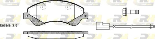Pastiglie freno Assale anteriore 21251.02 ROADHOUSE per FORD TRANSIT Autobus