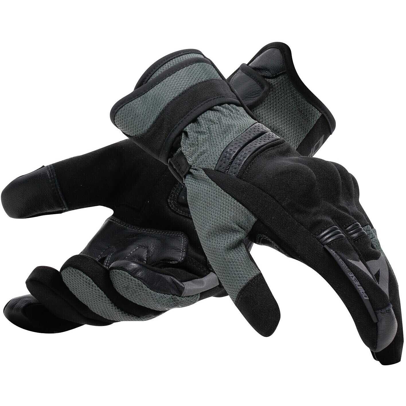 DAINESE TEYDE GORE TEX GUANTI MOTO IMPERMEABILI BLACK ARMY GREEN  TG M