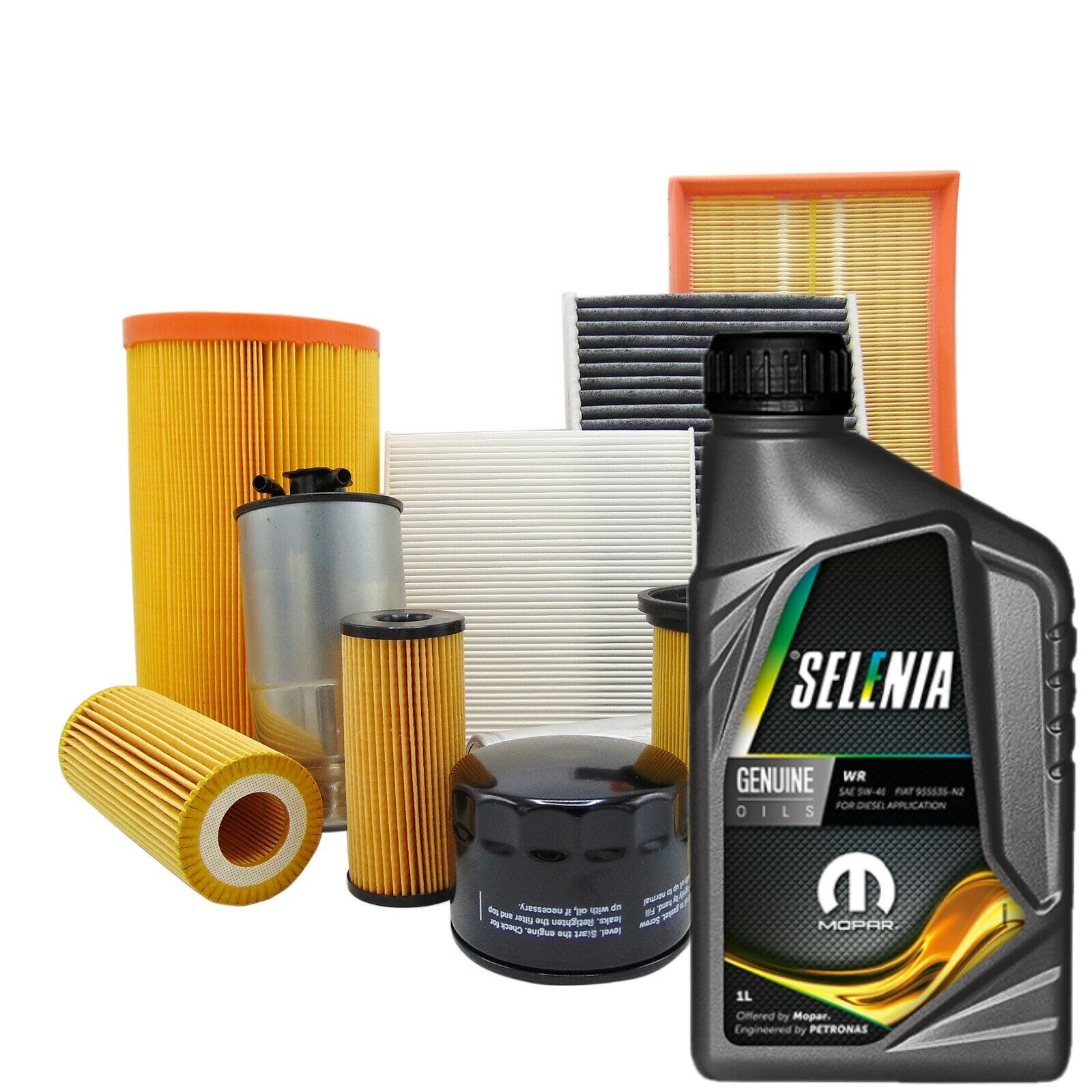Kit Tagliando Fiat Punto 188 1.3 Multijet + 4 L Selenia WR 5W40 (IMPIANTO UFI)