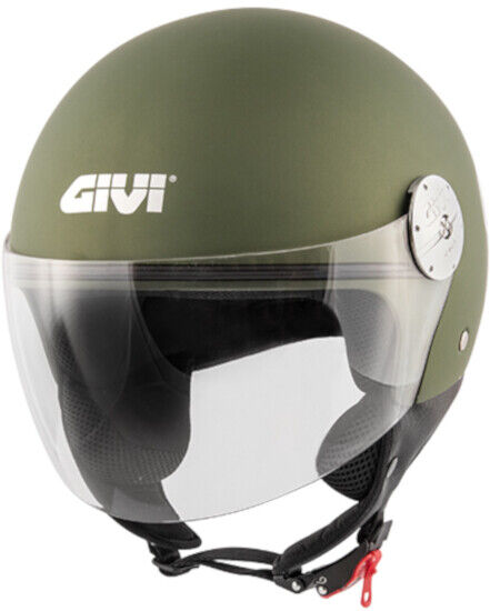 Casco helmet jet GIVI 10.7 Mini J verde Opaco Taglia Size XL