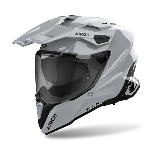 CM281 Casco Integrale AIROH Commander 2 Color Cement Grey Gloss XXXL