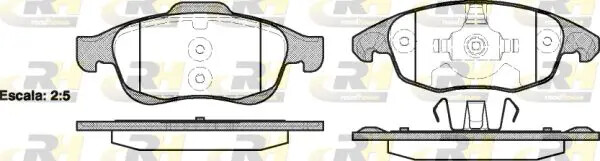 Pastiglie freno Assale anteriore 21248.00 ROADHOUSE per CITROËN PEUGEOT DS