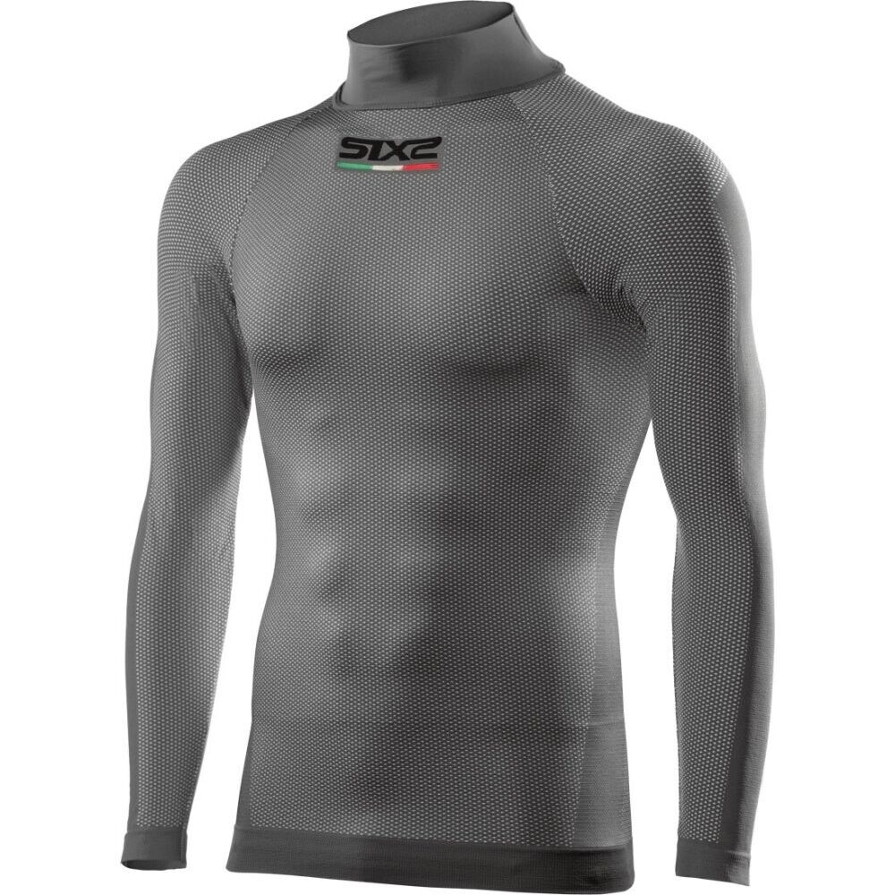 MAGLIA LUPETTO MANICHE LUNGHE TECNICA TERMICA SIX2 TS3 DARK GREY CARBON TG XS/S