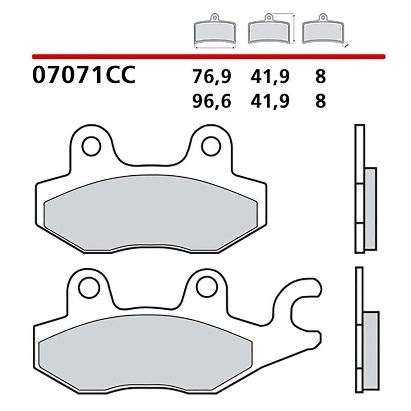 BREMBO KIT PASTIGLIE FRENO ANT. MONTA SU SUZUKI AN BURGMAN ABS 400 09-16-07071