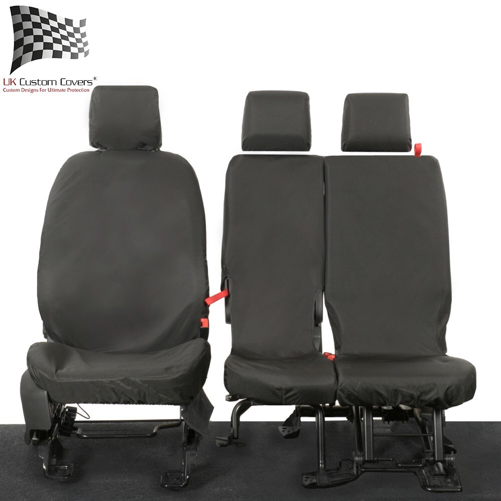 Ford Transit Collegamento Anteriore Seat Cover su Misura (2014 IN Poi) Nero