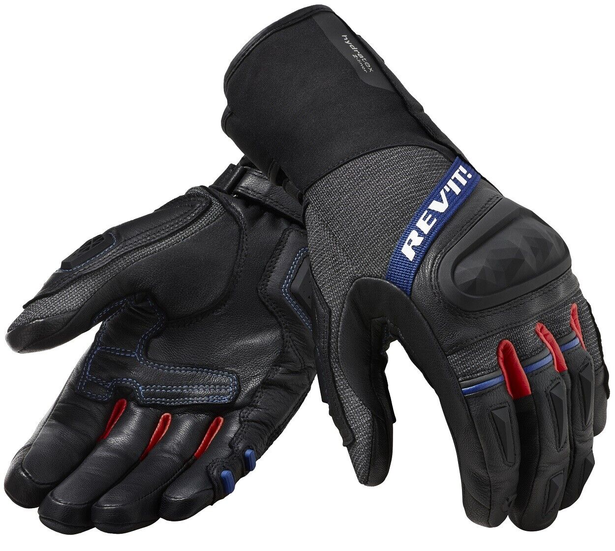 GUANTI MOTO REV'IT SAND 4 H2O NERO BLACK RED BLU IMPERMEABILI WATERPROOF TG L