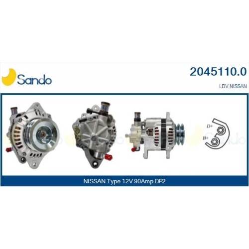 Alternatore Sando 2045110.0 per Nissan
