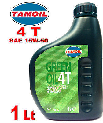 TAMOIL Olio x tosaerba,decespugliatore a scoppio 1Lt 4T 15W-50  Green Oil