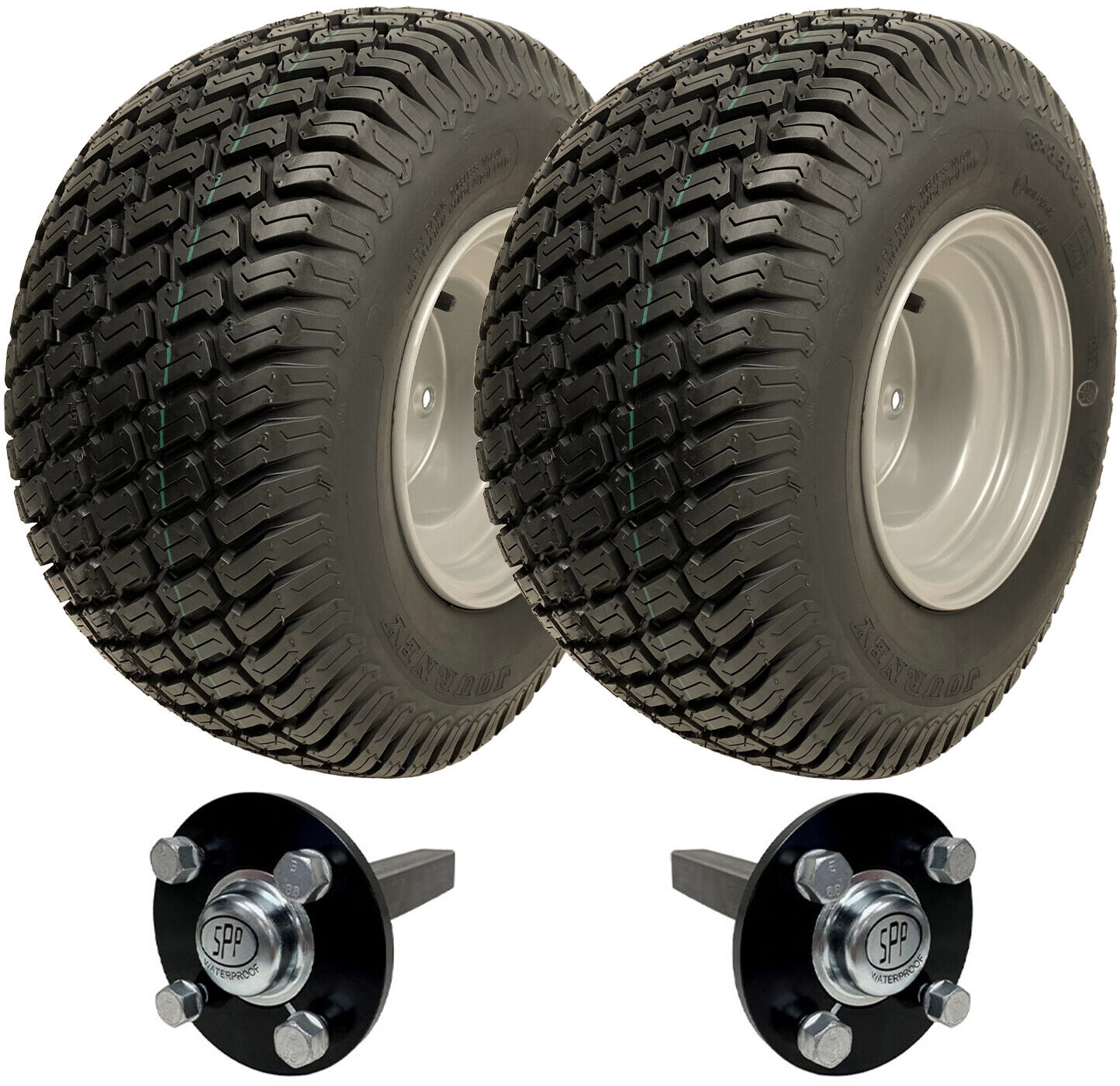 18x8.50-8 Atv Rimorchio Kit Wanda P332 Erba Modello Ruote Mozzo & Stub Assi