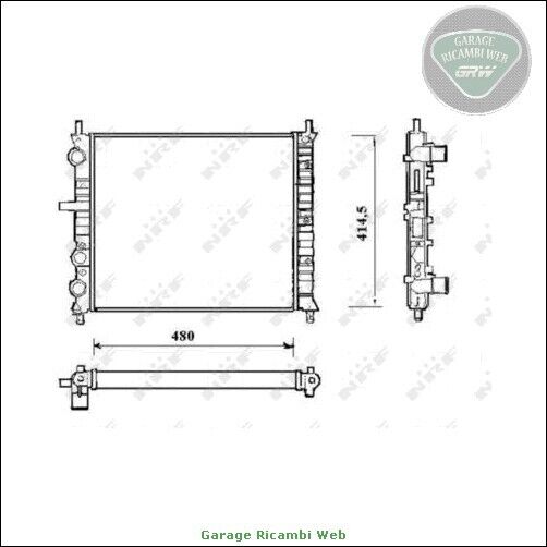 220927N-2266 Radiatore acqua per FIAT MULTIPLA