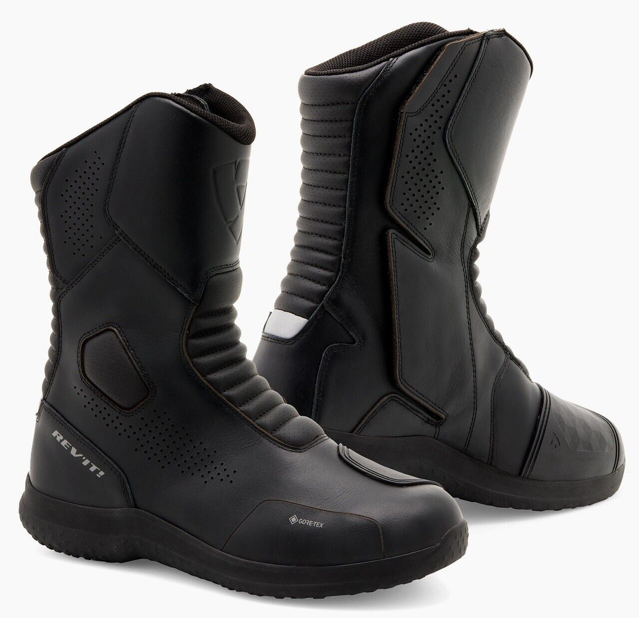 STIVALI BOOTS MOTO GORE TEX REV'IT LINK GTX BLACK NERO LEATHER PELLE TG 45
