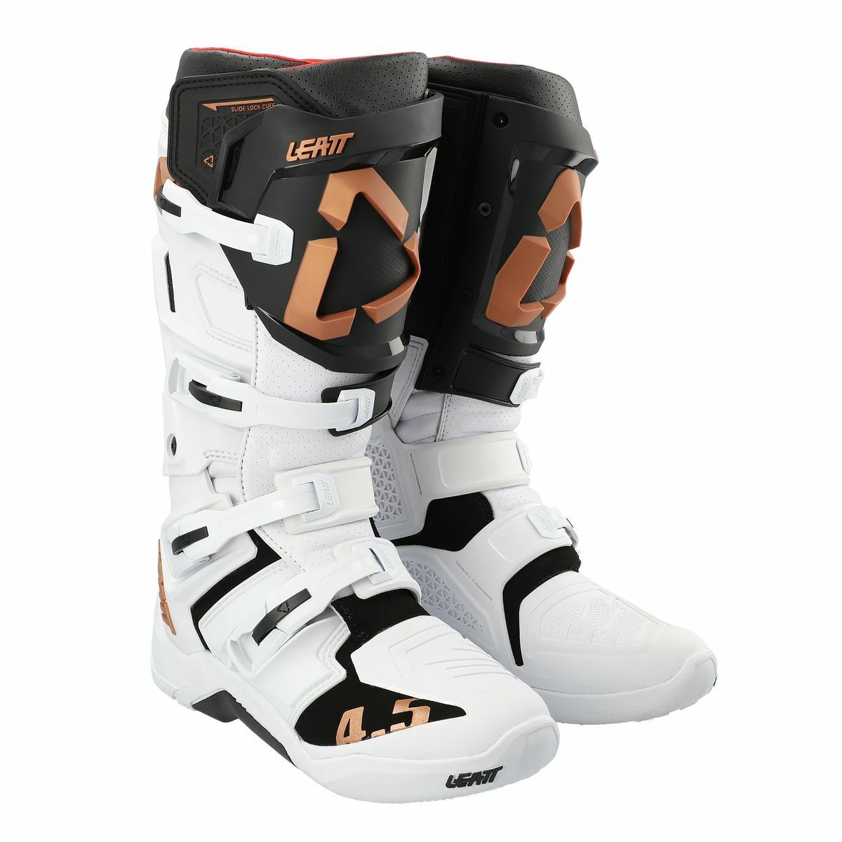 STIVALI BOOTS MOTO CROSS ENDURO LEATT GPX 4.5 WHITE BIANCO TG 44,5