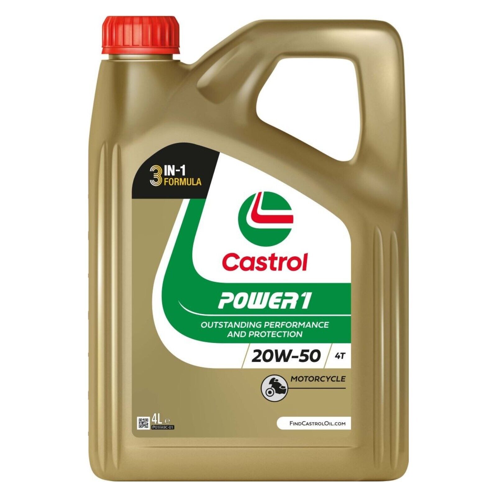 Olio Moto Castrol 20w50 Power1 4t 20w-50 Olio Jaso Ma-2 Api Sn 4 Litri