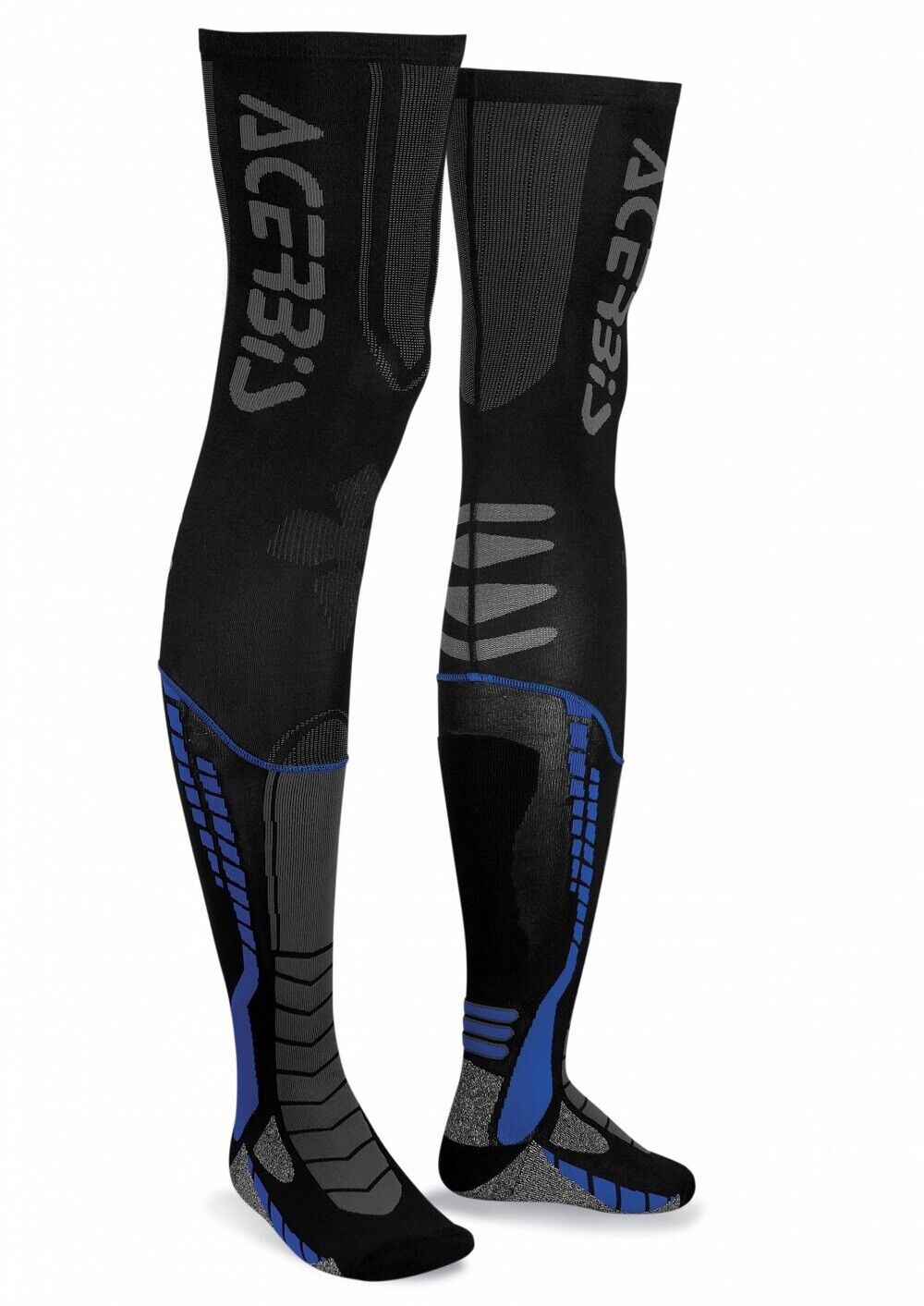 CALZE ALTE MOTO SOTTO GINOCCHIERE RINFORZATE ACERBIS SOCKS X-LEG BLU 42/44
