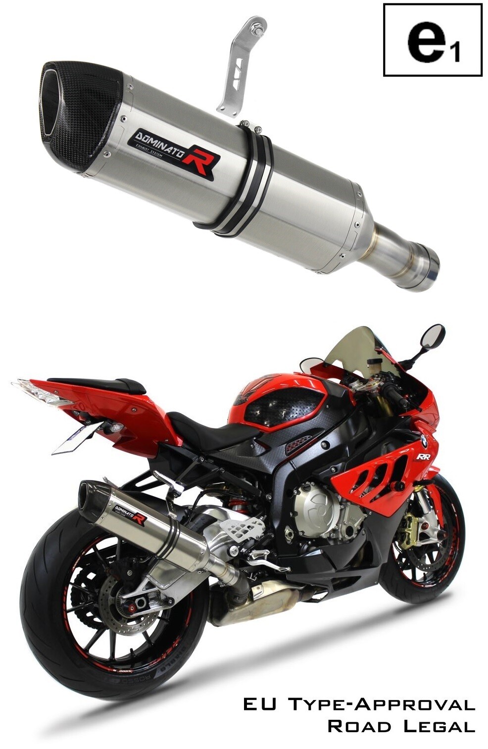 S1000RR 2012 - 2014 EU Omologato approvato Terminale di Scarico Silenziatore HP1