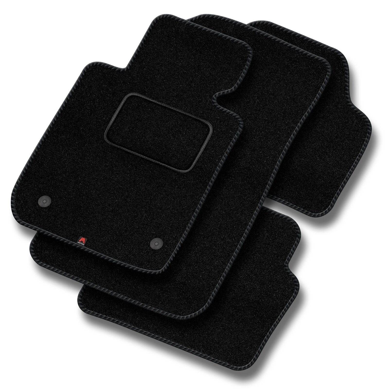 RE30-2 Set Tappetini Velluto STREAK Nero per Renault Kangoo I 1997-2008 tappeto