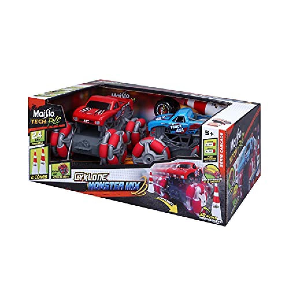 Maisto Tech RC-Pack di 2 Monster Truck CYKLONE Drift + accessori auto radiocoman