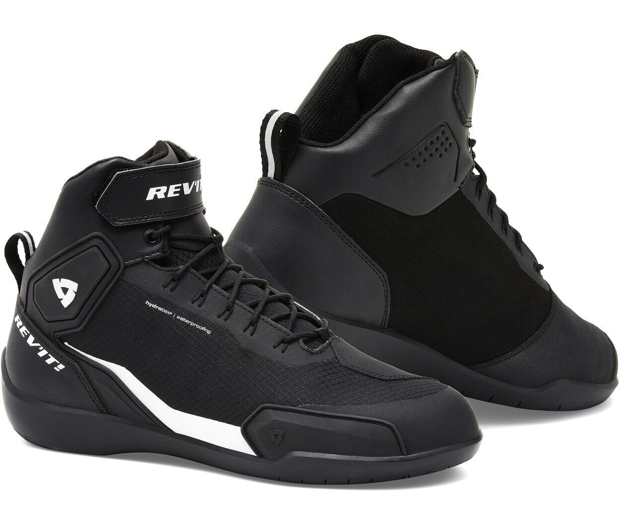SCARPE STIVALI BOOTS IMPERMEABILI MOTO REV'IT G-FORCE H2O BLACK WHITE TG 46