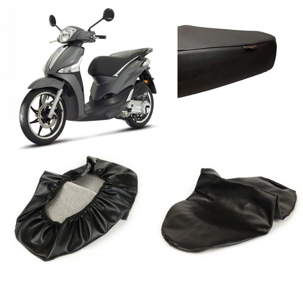Coprisella in SKY SIMILPELLE nero specifico per Piaggio Liberty I-Get 50 125 150