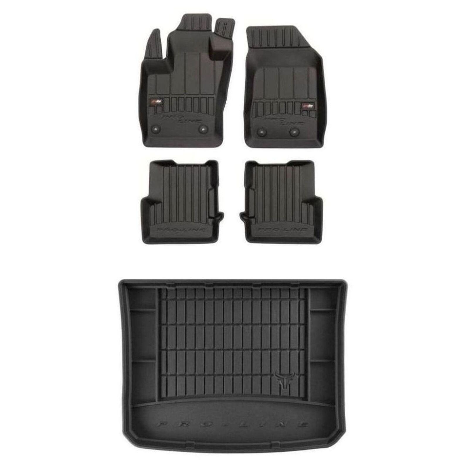 Frogum TPE Pro-Line Tappetini+Portabagagli Set per Fiat 500X dal 2014 TPE set di