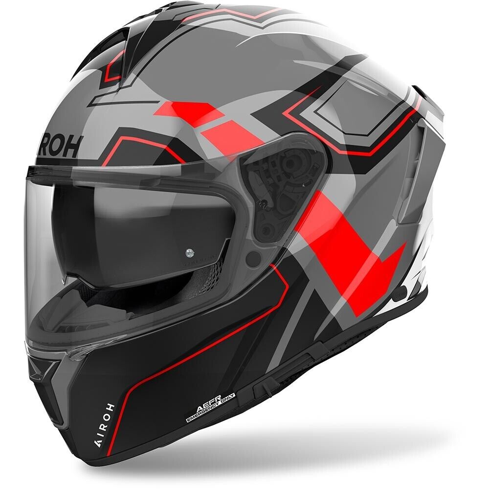 CASCO INTEGRALE DOPPIA VISIERA 22.06 AIROH SPARK 2 DART RED GLOSS TG M