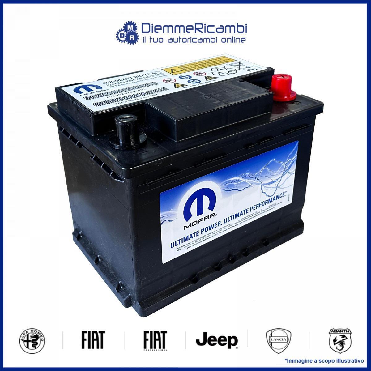 BATTERIA AUTO 60Ah 600A MOPAR START & STOP ORIGINALE FIAT ALFA ROMEO LANCIA JEEP